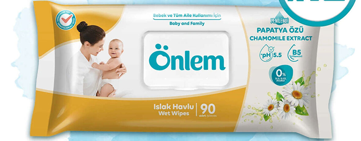 Önlem Papatyalı Islak Havlu 90 lı