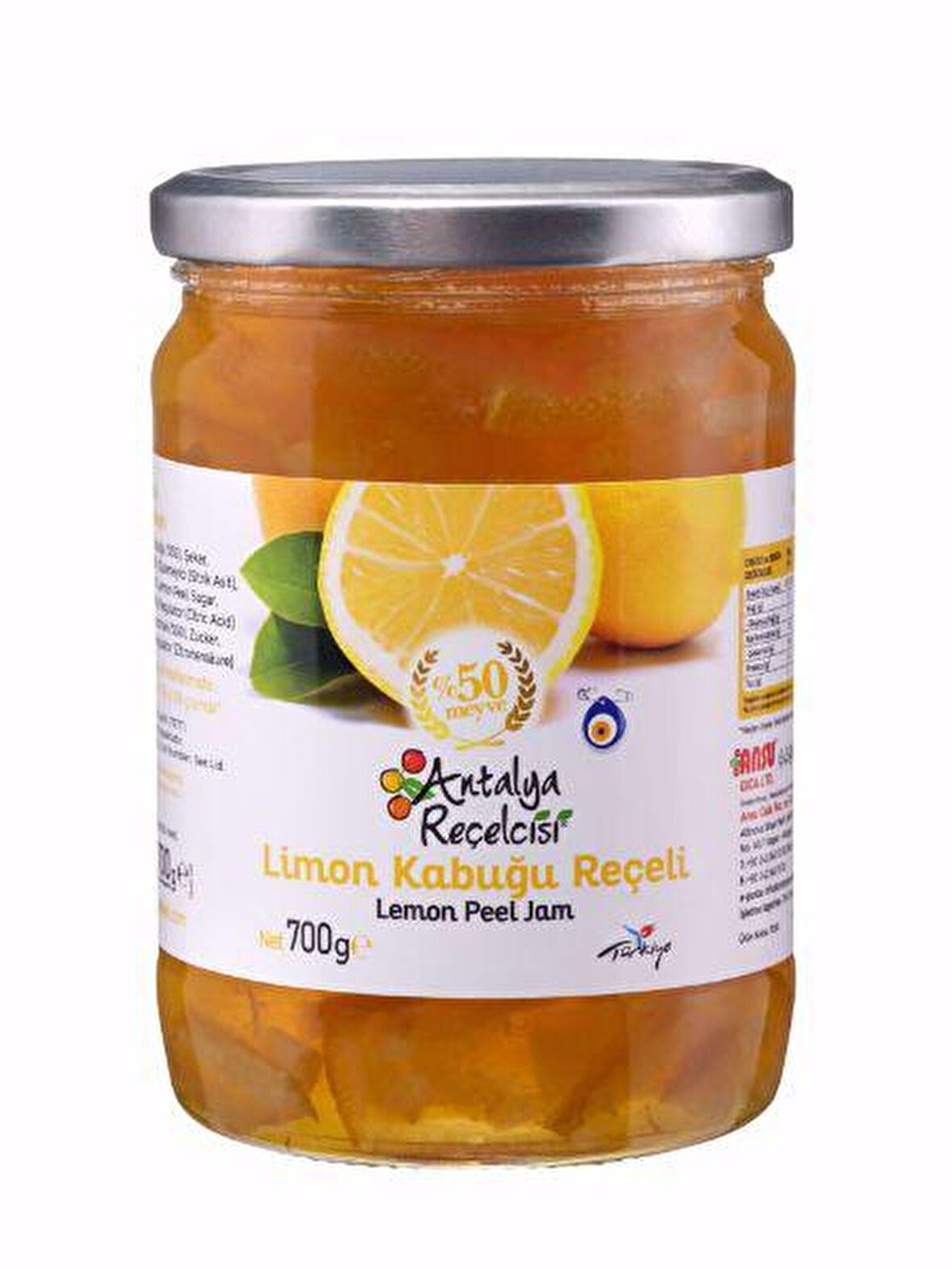 Limon Kabuğu Reçeli 700g Klasik Seri