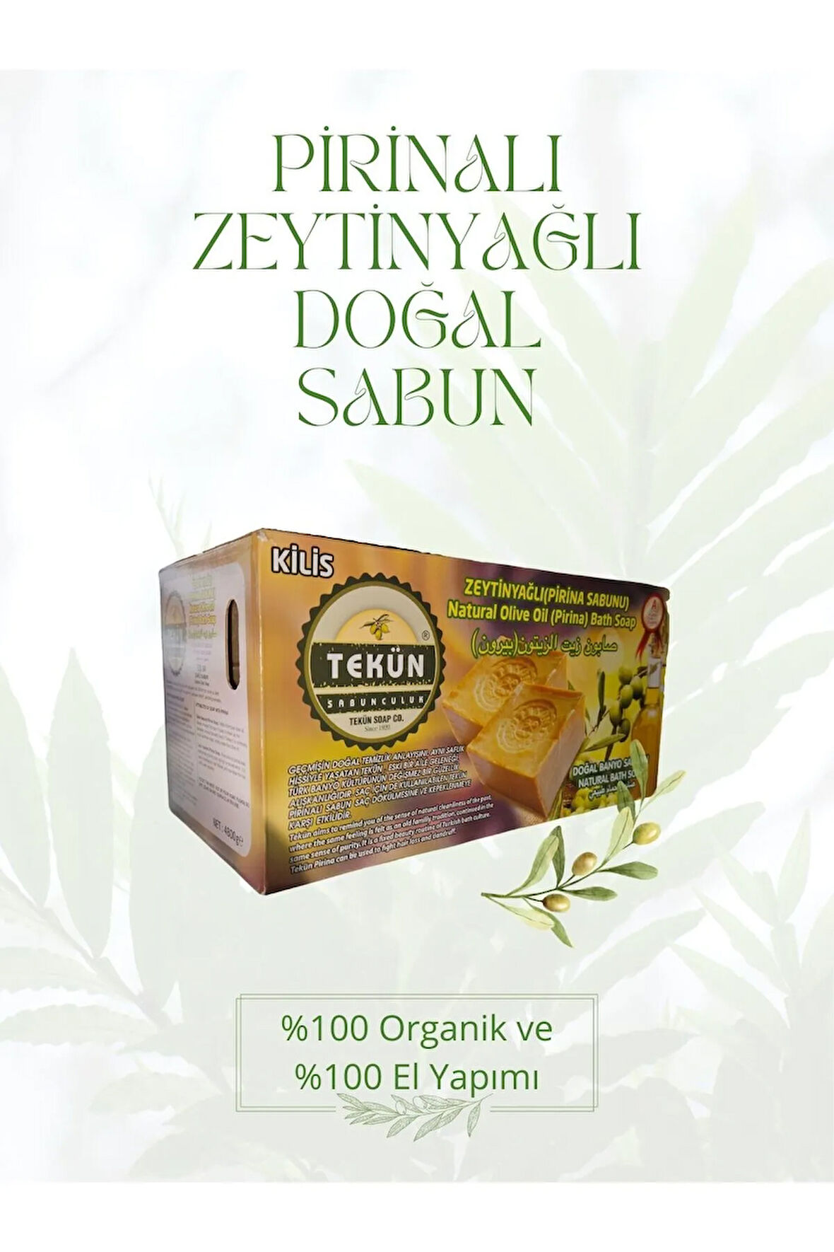 4800 Gr Kilis Organik Pirinalı(Zeytinyağlı) Sabun