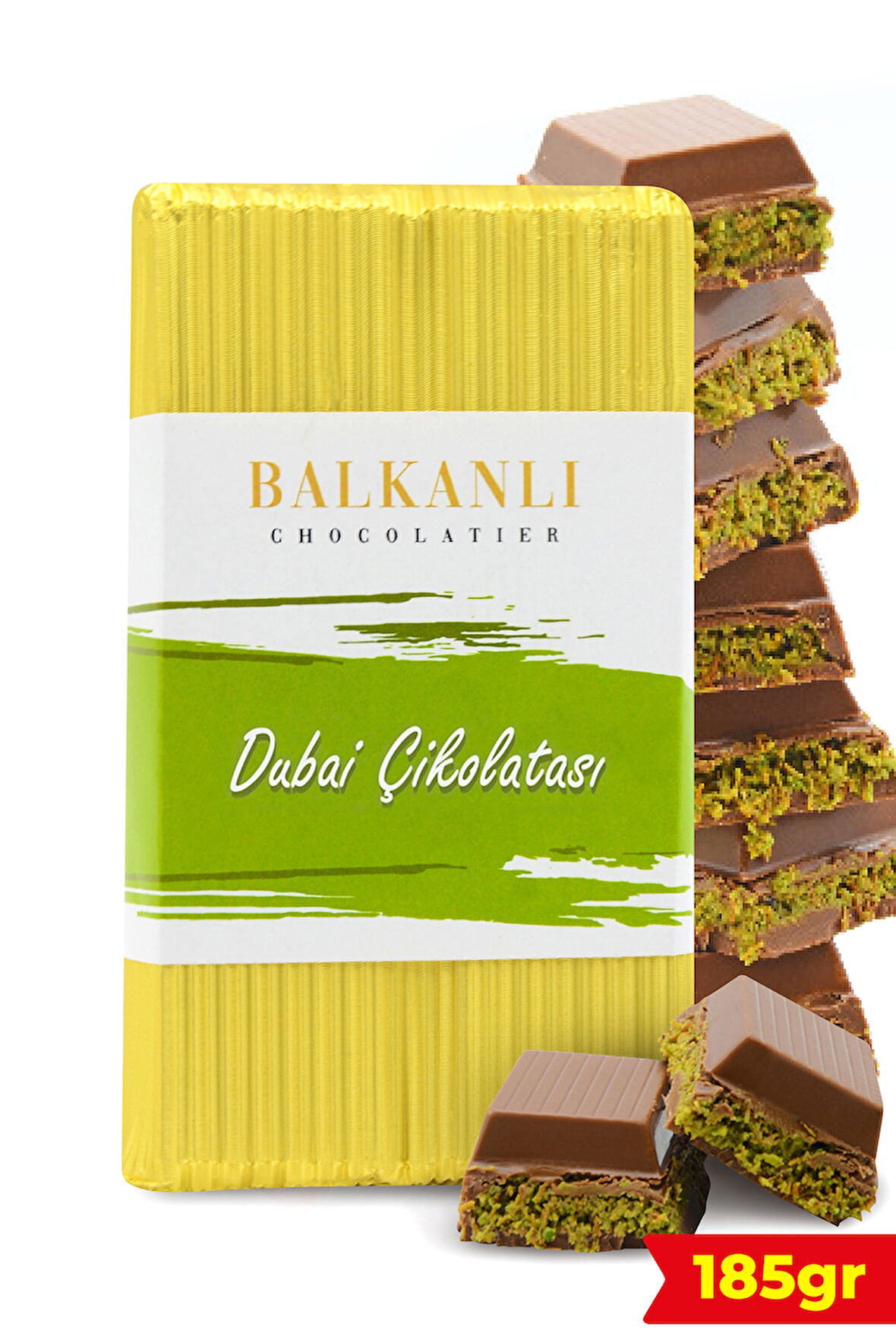 Antep Fıstıklı Kadayıflı Dubai Çikolatası 185 gr