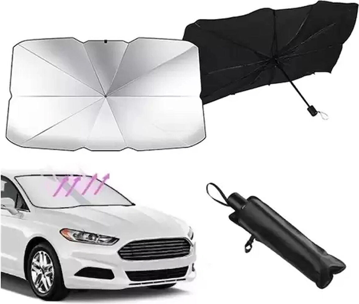 Autokit Katlanabilir Şemsiye Tip Ön Cam Güneşliği