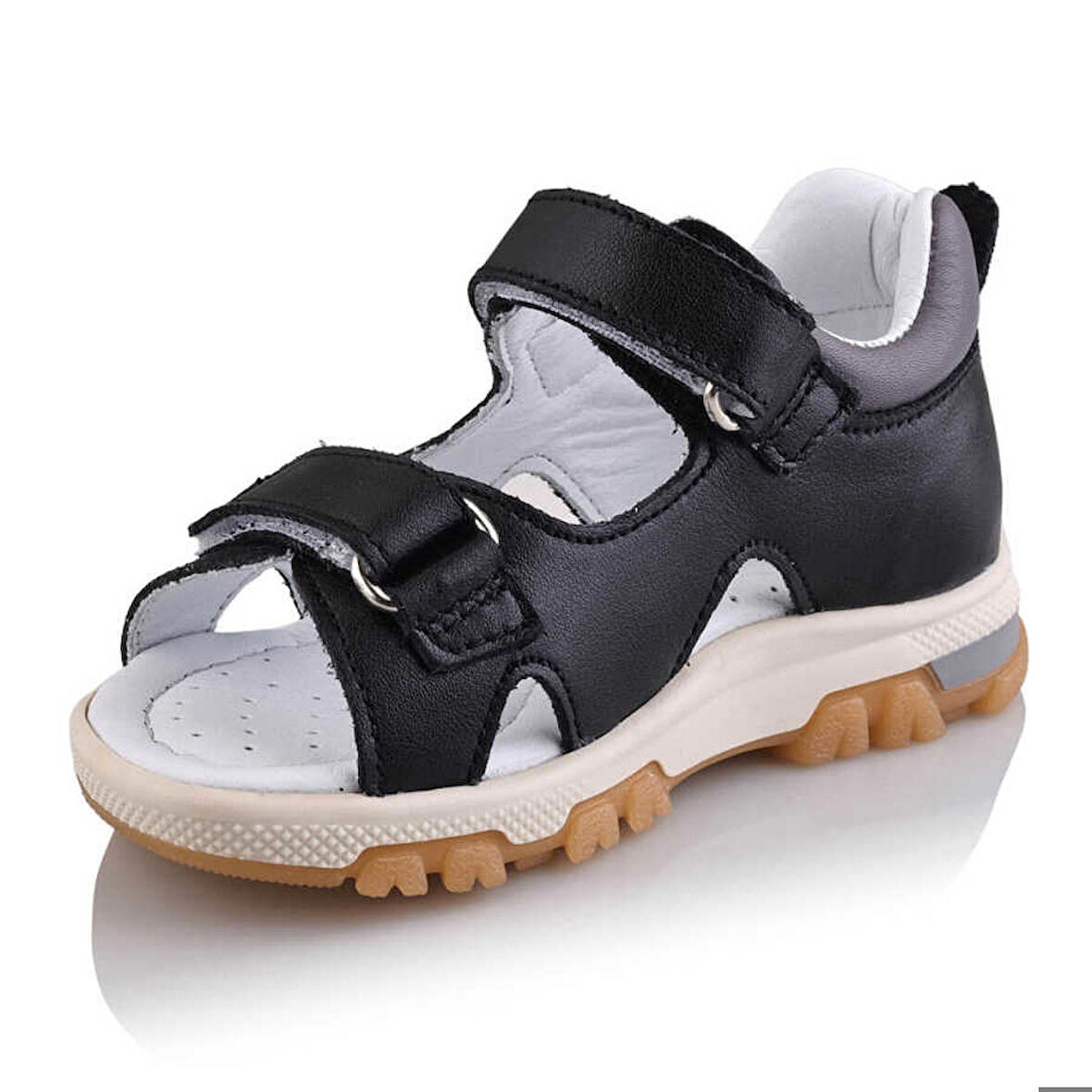 ŞARA Bebe Çocuk Genç Kız Erkek Unisex Günlük Hakiki Deri Sandalet