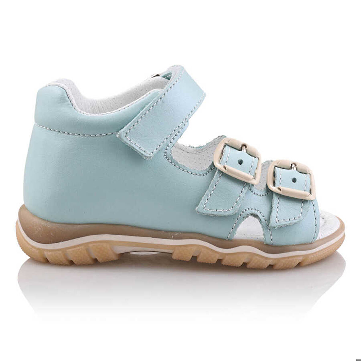 ANGI Bebe Çocuk Kız Erkek Unisex Günlük Hakiki Deri Sandalet