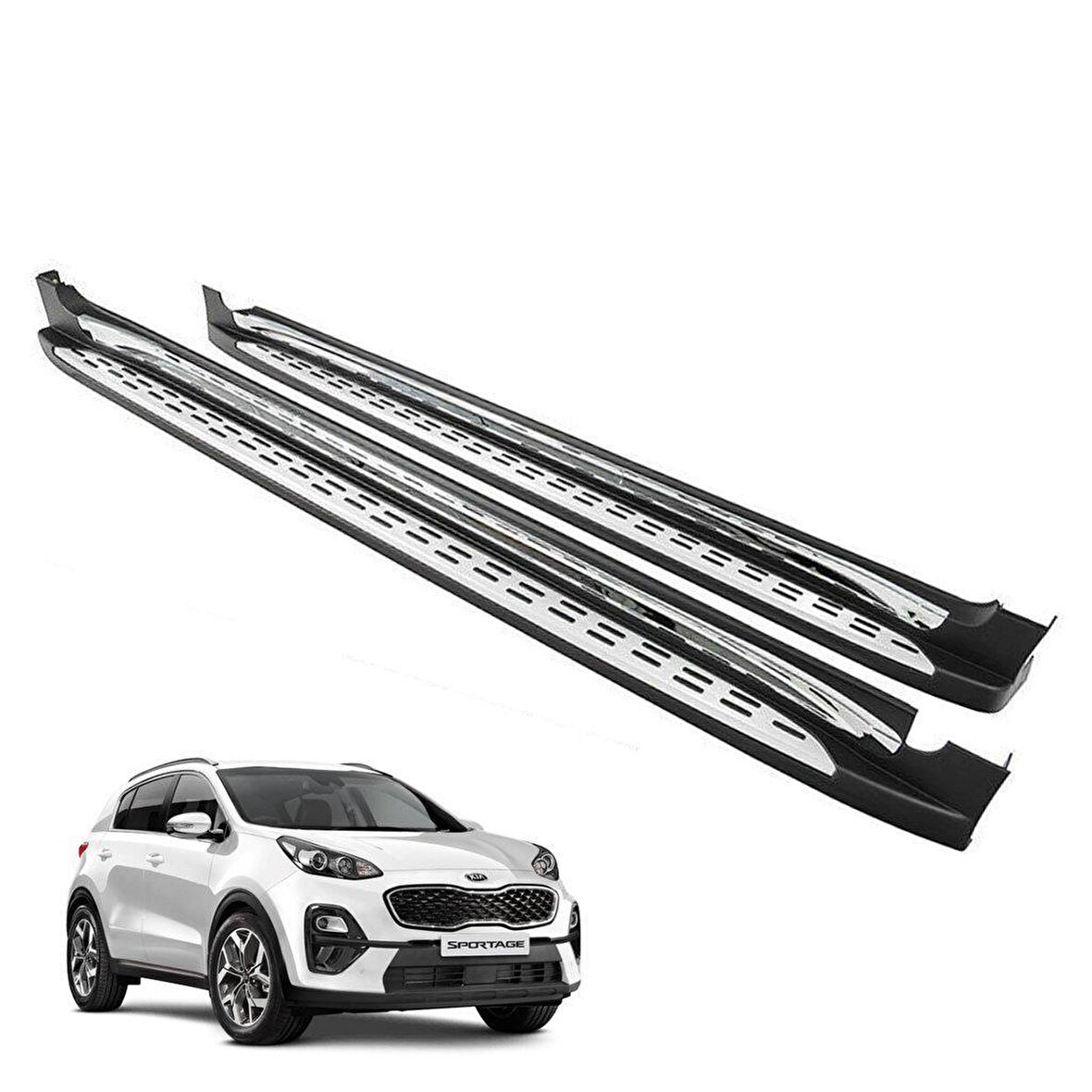 Kia sportage yan basamak koruma marşbiyel 2019+ krom detaylı
