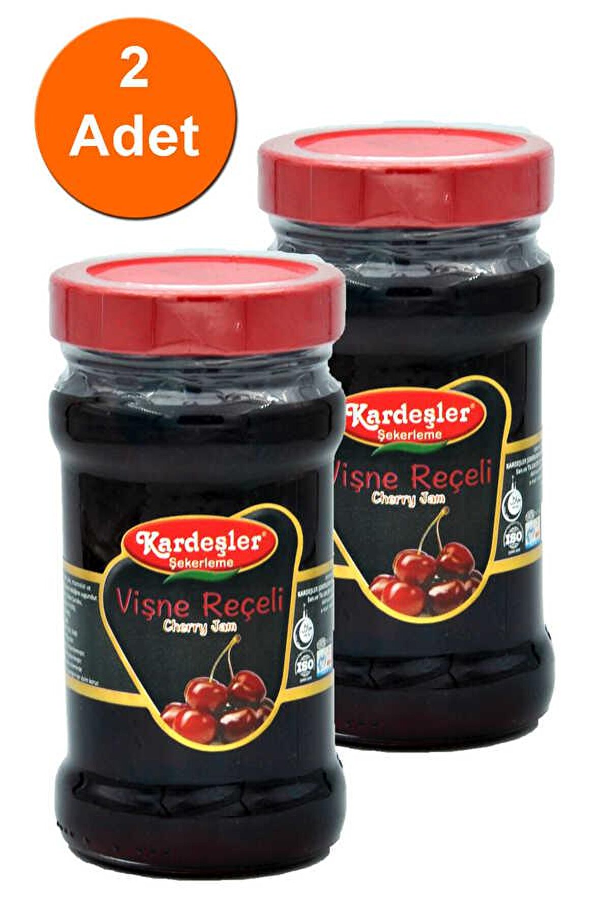 Kardeşler Vişne Reçeli Cam Kavanoz 380 G x 2 Adet