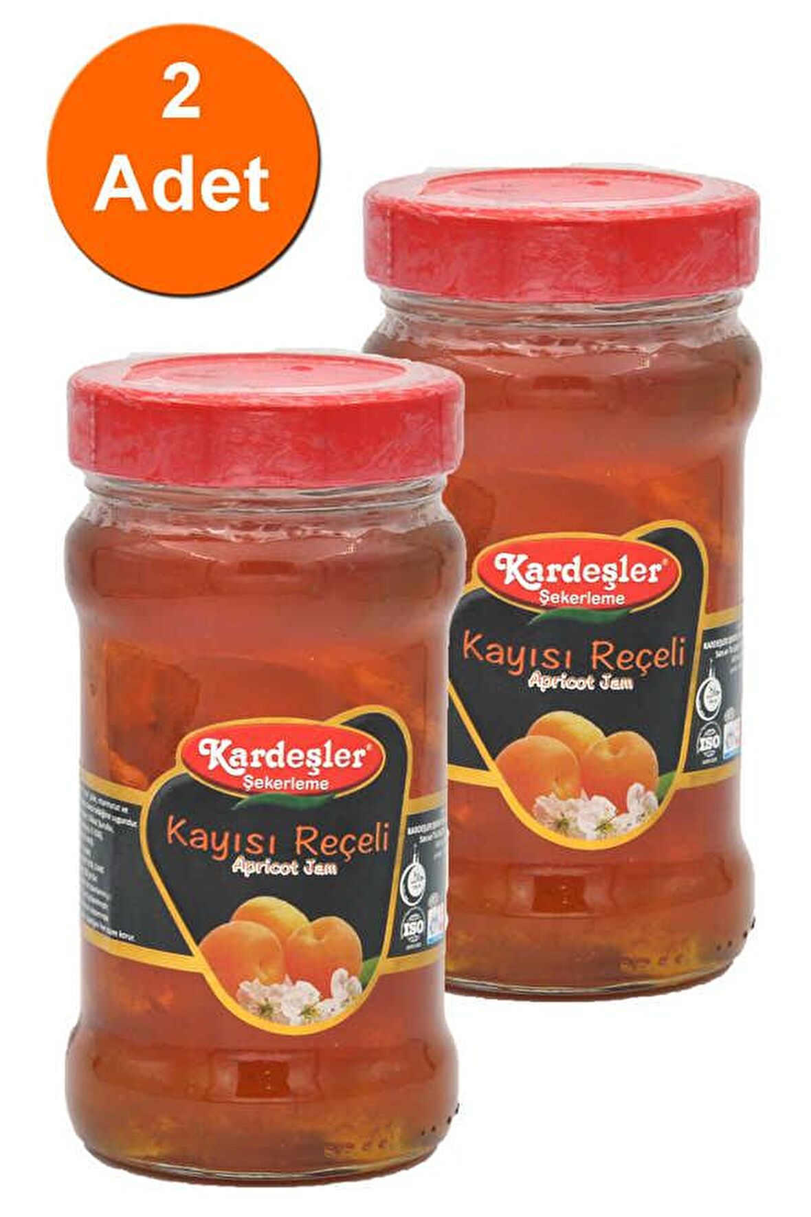 Kardeşler Kayısı Reçeli Cam Kavanoz 380 G x 2 Adet