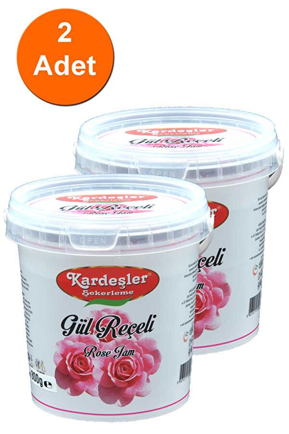 Kardeşler Gül Reçeli Kova 800 G x 2 Adet