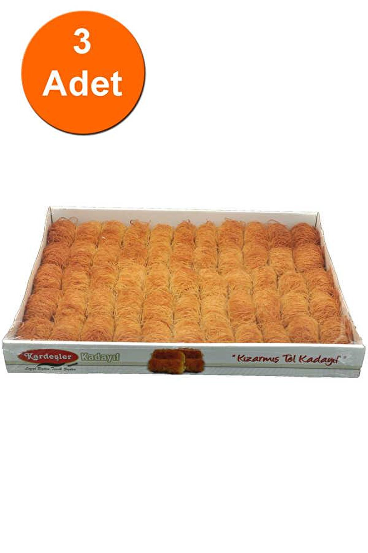 Kardeşler İnce Sarma Kızarmış Tel Kadayıf Kutu 700 G x 3 Adet