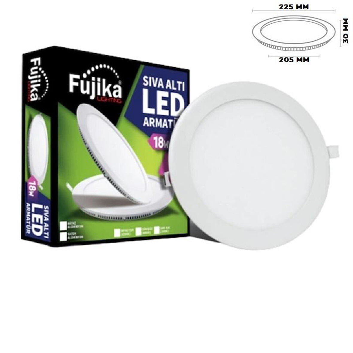 FUJİKA 18W SIVA ALTI LED PANEL BEYAZ IŞIK 6500K