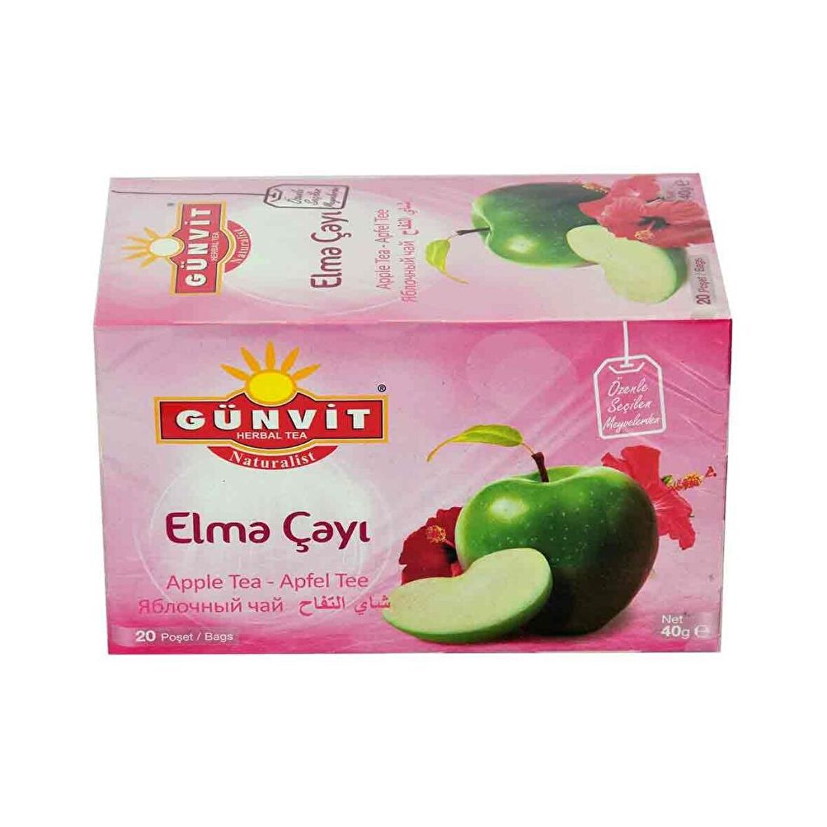 Günvit Elma Çayı Elmalı Çay 2Gr x 20 Adet Süzen Poşet Meyve Çayı