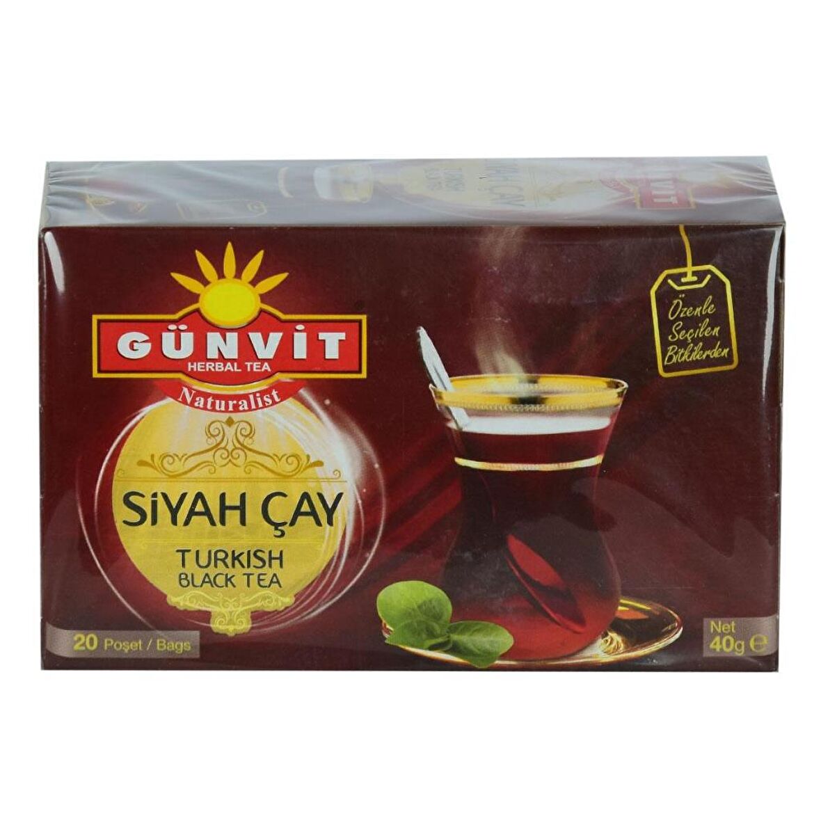 Günvit Siyah Çay 2Gr X 20 Süzen Bardak Poşet Turkish Black Tea