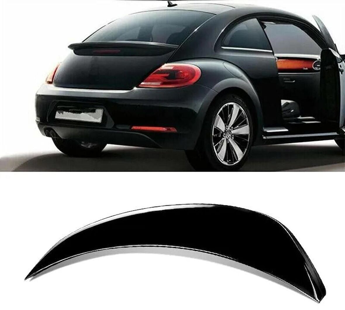 Vw bettle bagaj üstü spoiler siyah 2012+ plastik