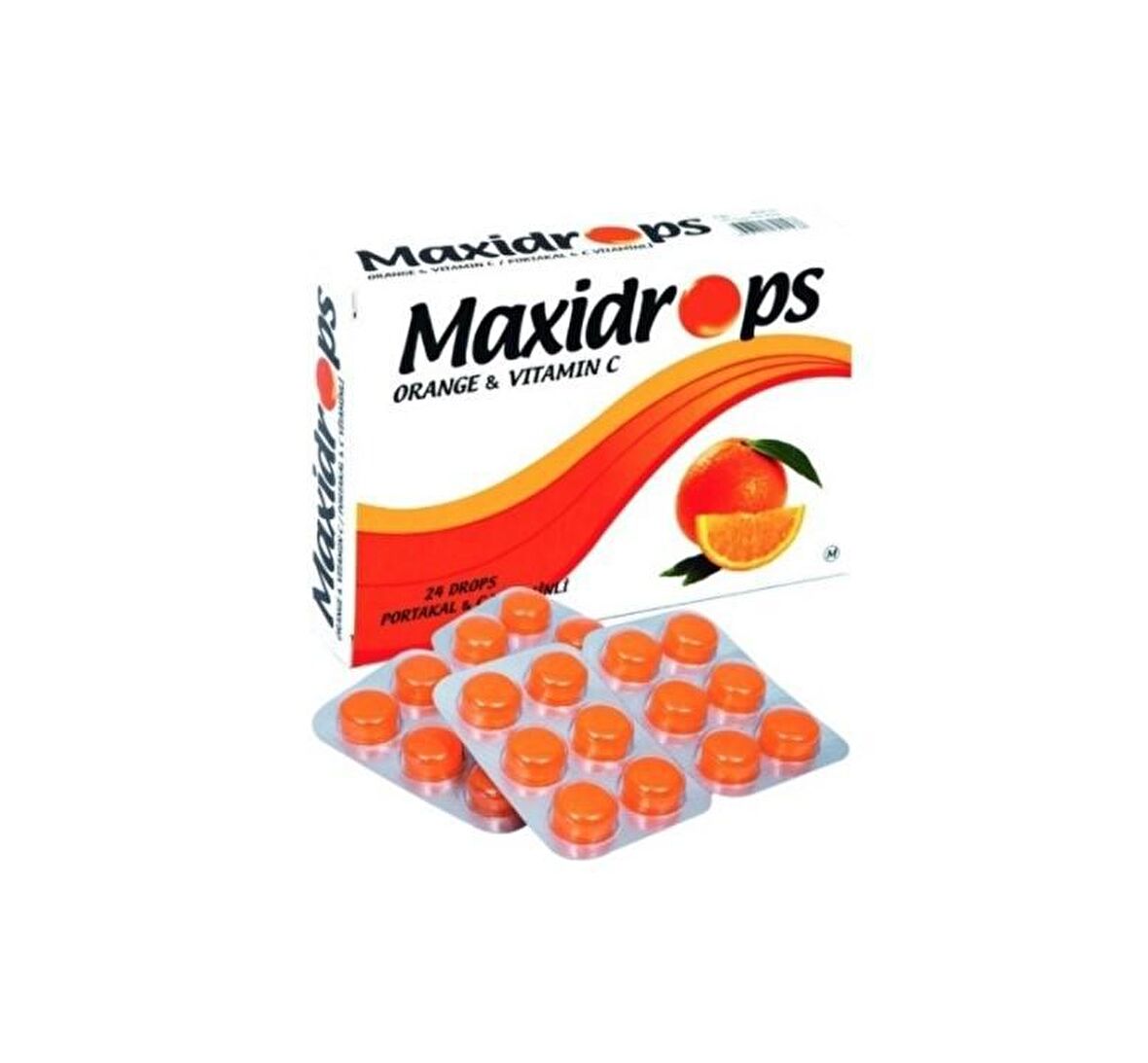 Maxidrops C Vitamini İçeren Portakal Aromalı 24 Pastil