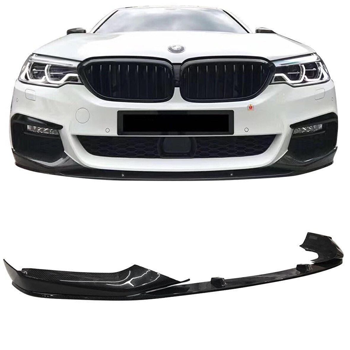 Bmw G30 ön tampon altı lip m-performance pianoblack 2017+ 5 serisi