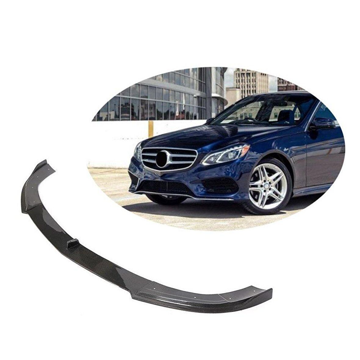 Mercedes w212 ön tampon altı lip pianoblack e serisi