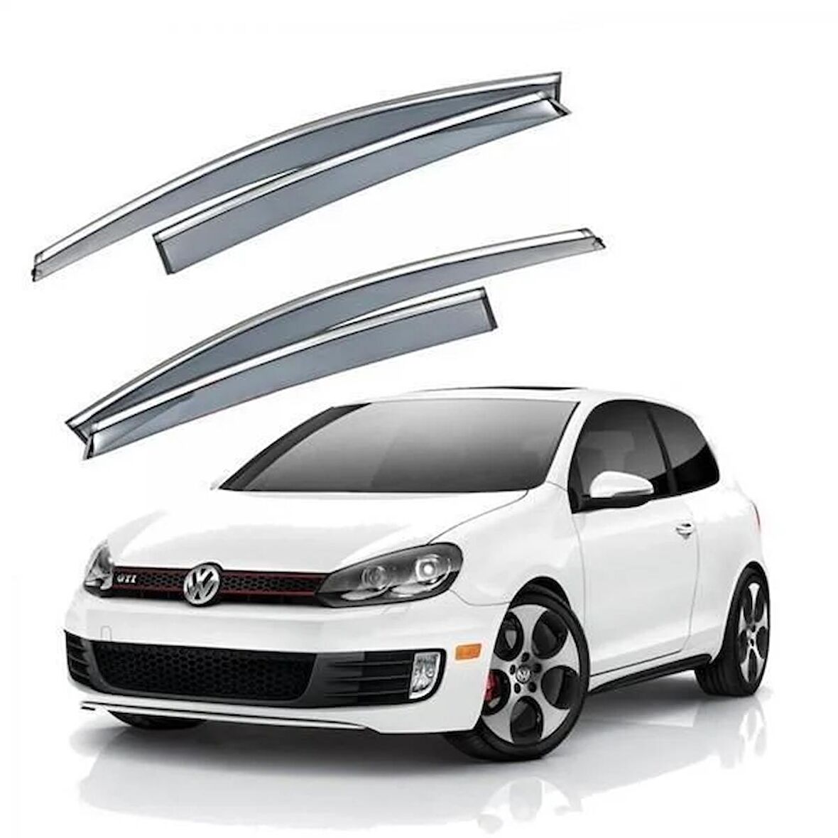 Vw golf 5 6 cam rüzgarlığı krom çıtalı sunplex