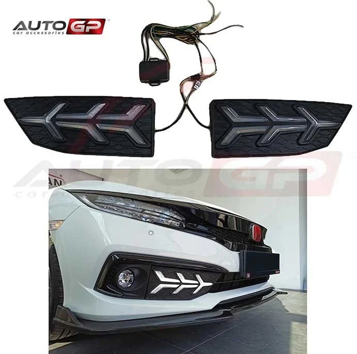 AUTOGP  Honda civic fc5 ön sis gündüz drl led lambası farı 2019+ makyajlı