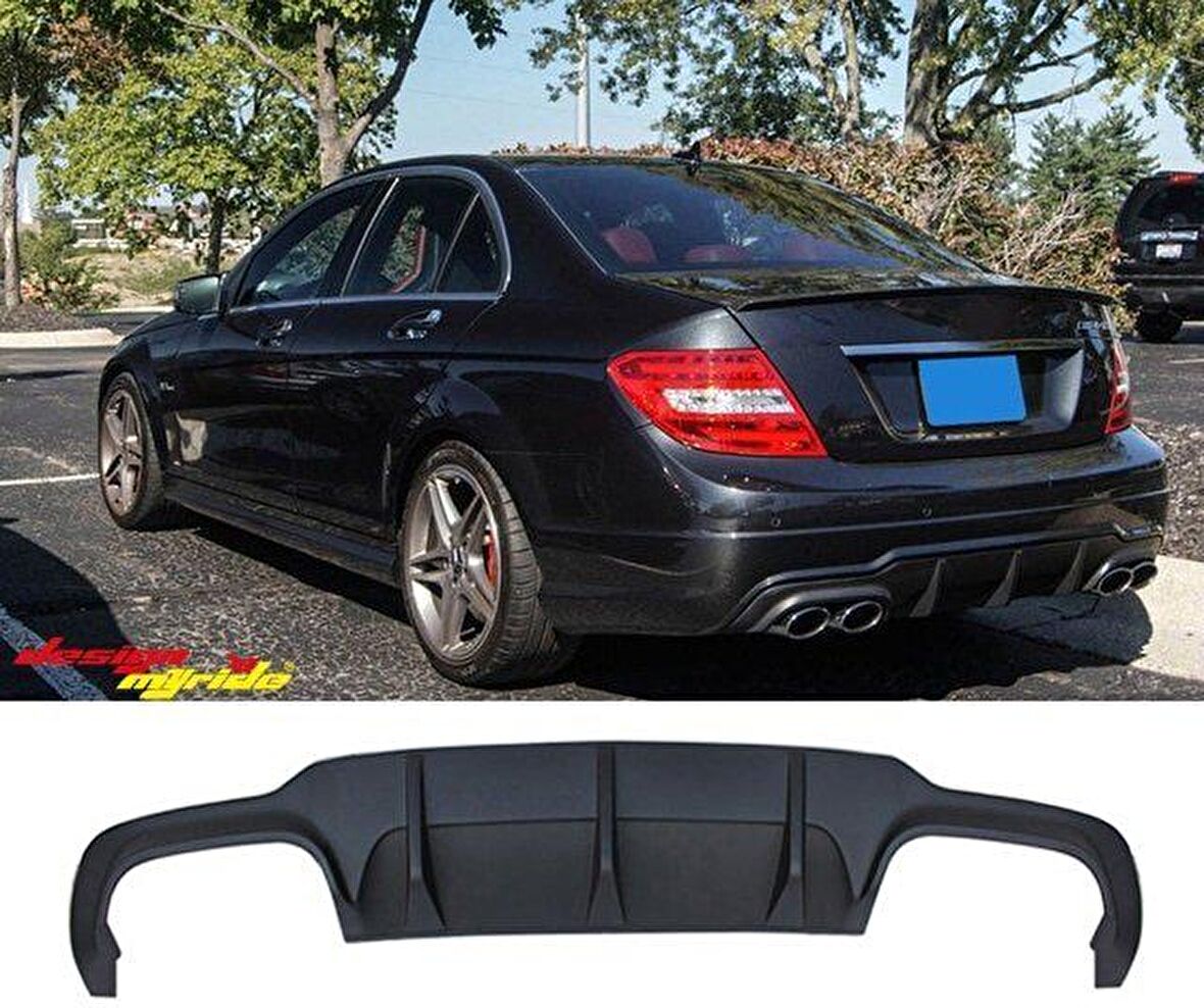 Mercedes w204 c63 amg arka tampon difüzör 2012 / 2014