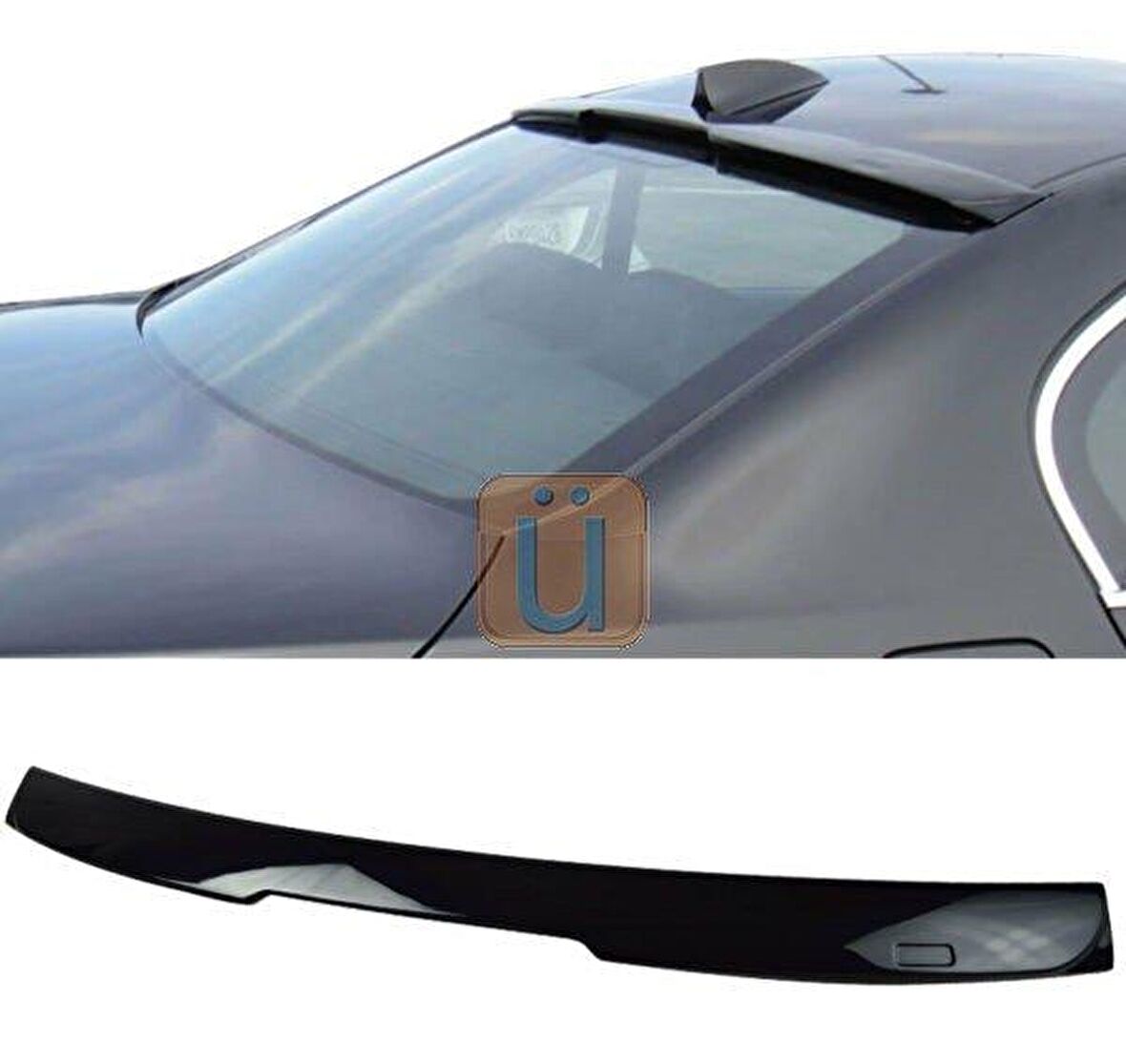 Bmw E60 cam üstü spoiler pianoblack boyalı 2003 / 2009