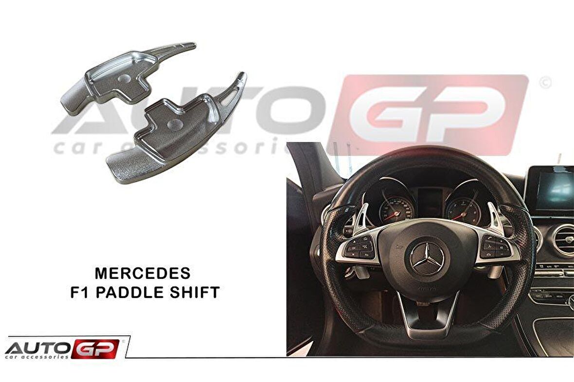 Mercedes w205 direksiyon f1 vites kulakçık paddle shift gri