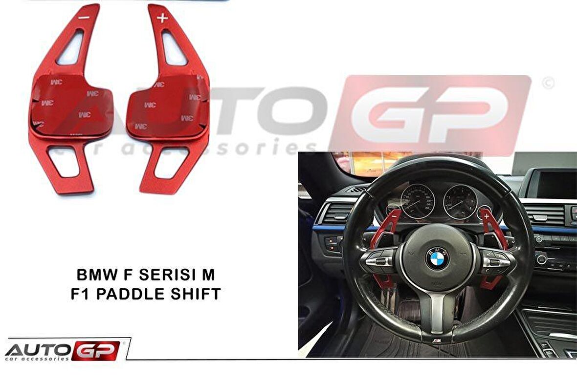 Bmw f10 m direksiyon f1 vites kulakçık paddle shift kırmızı