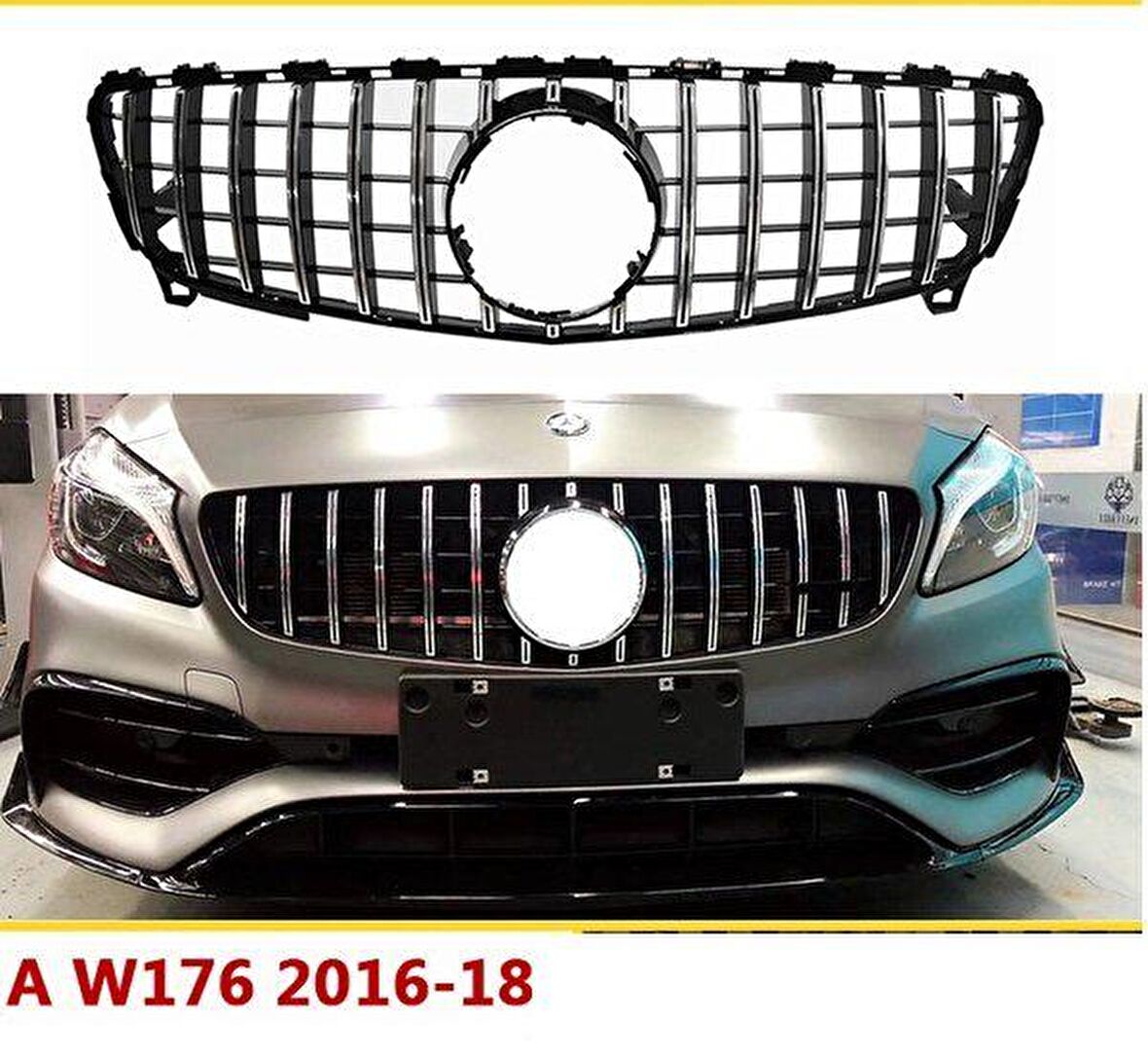 Mercedes w176 gtr ön panjur ızgara seti amg 2016+ a serisi