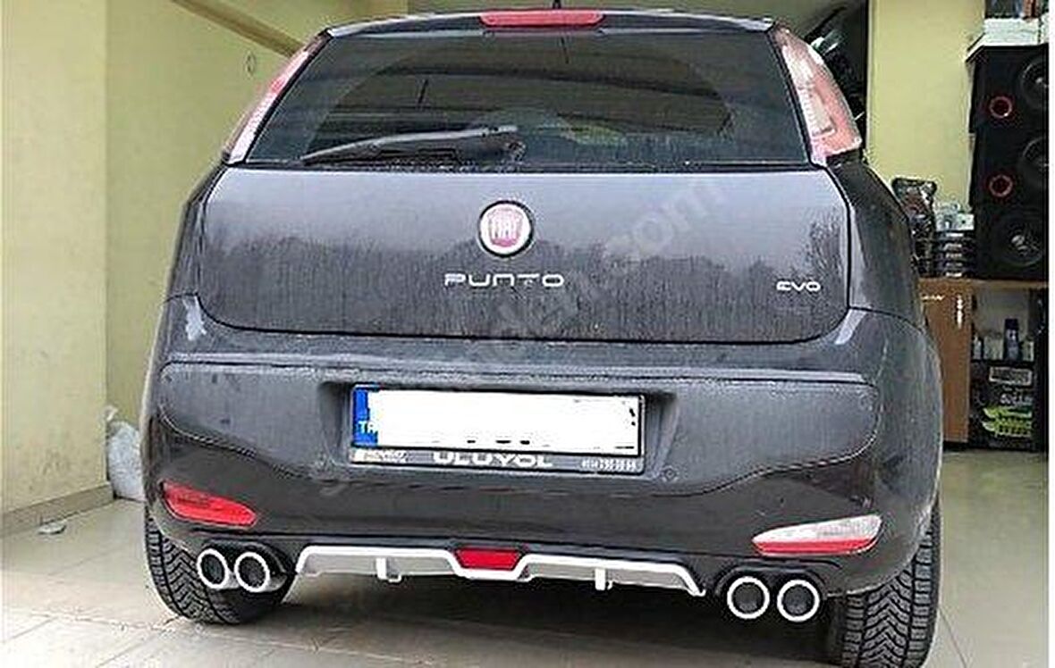 Fiat punto arka tampon difüzörü gri 4 çıkış plastik