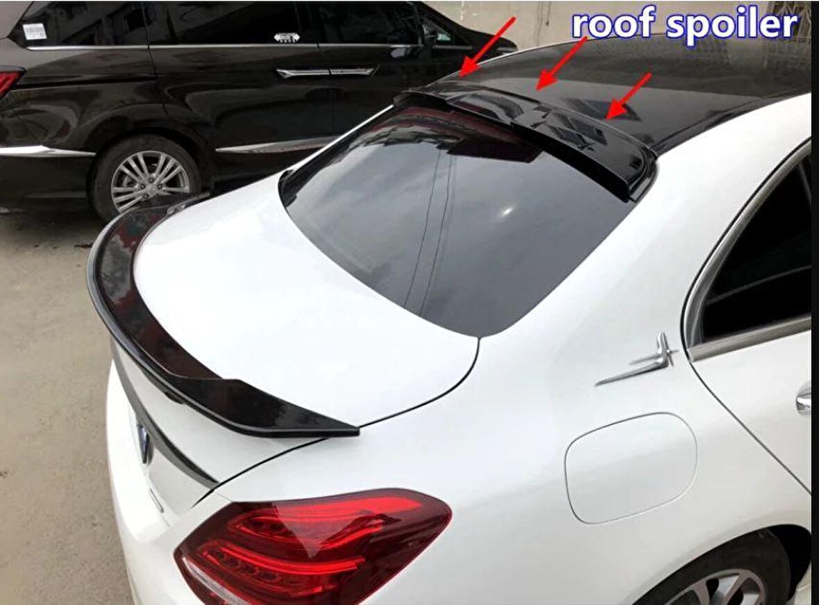 Mercedes w205 cam üstü spoiler 2015+ siyah