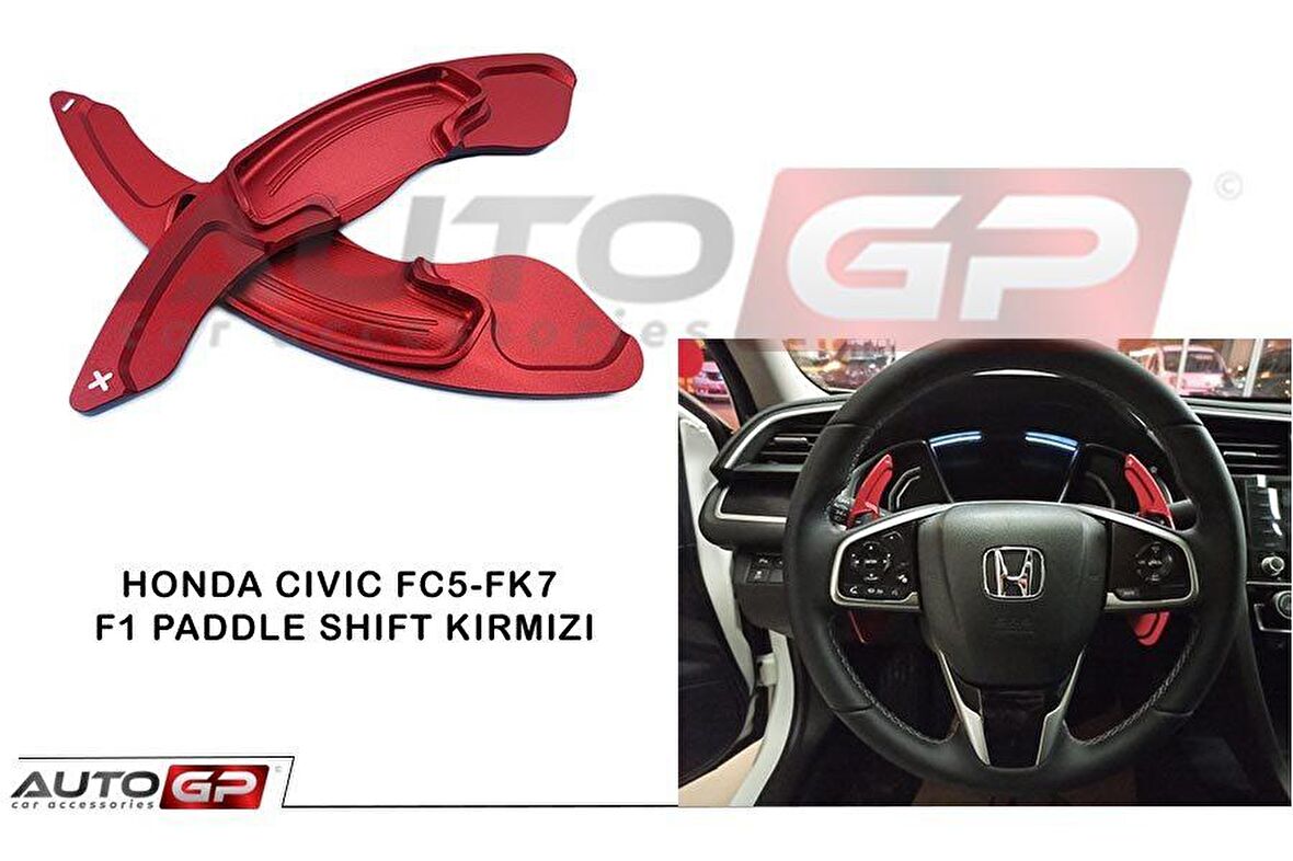 Honda civic fk7 için uygundur direksiyon f1 vites kulakçık paddle shift kırmızı