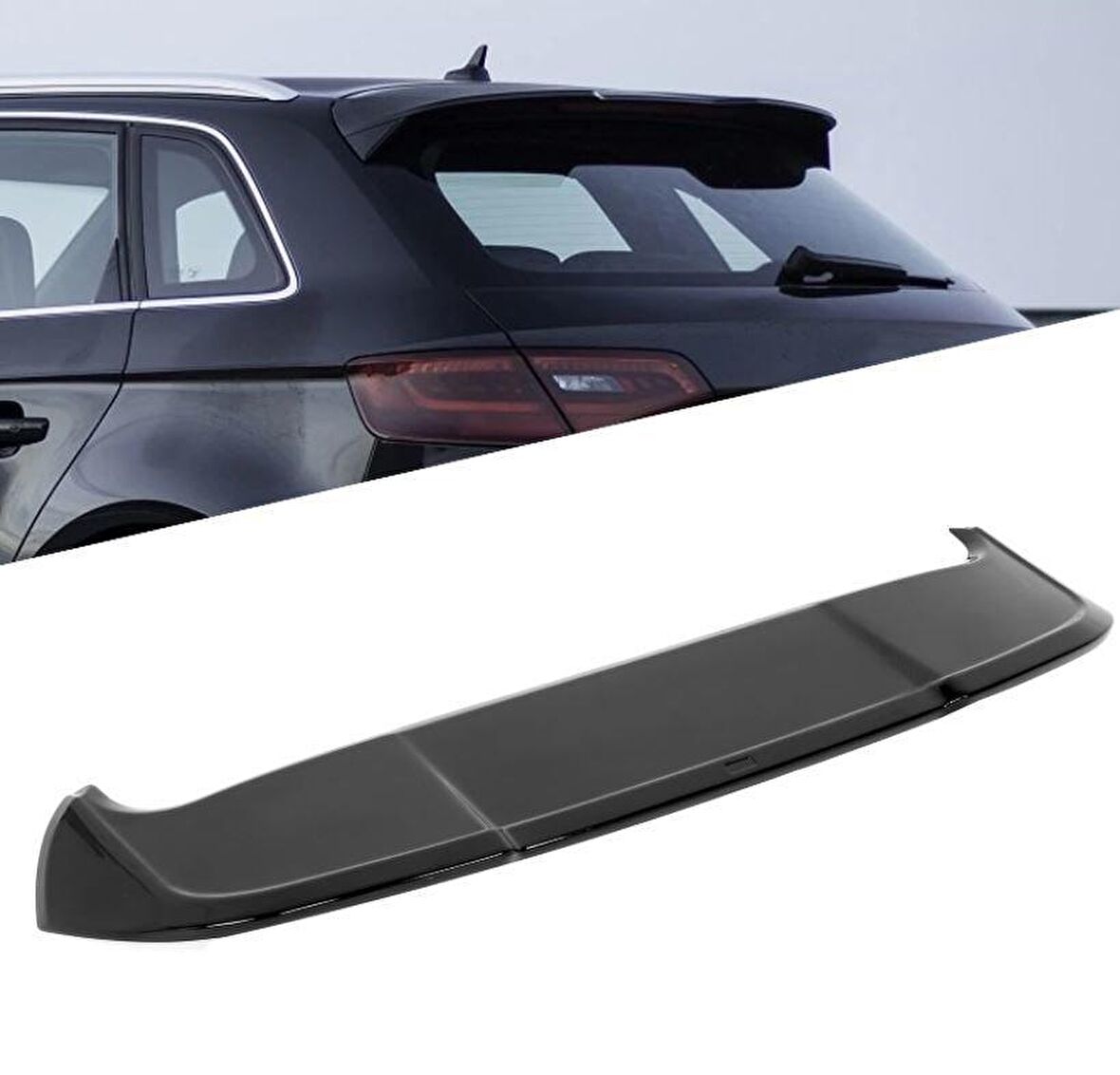 Audi a3 hb bagaj üstü spoiler 8v 2013+ siyah boyalı