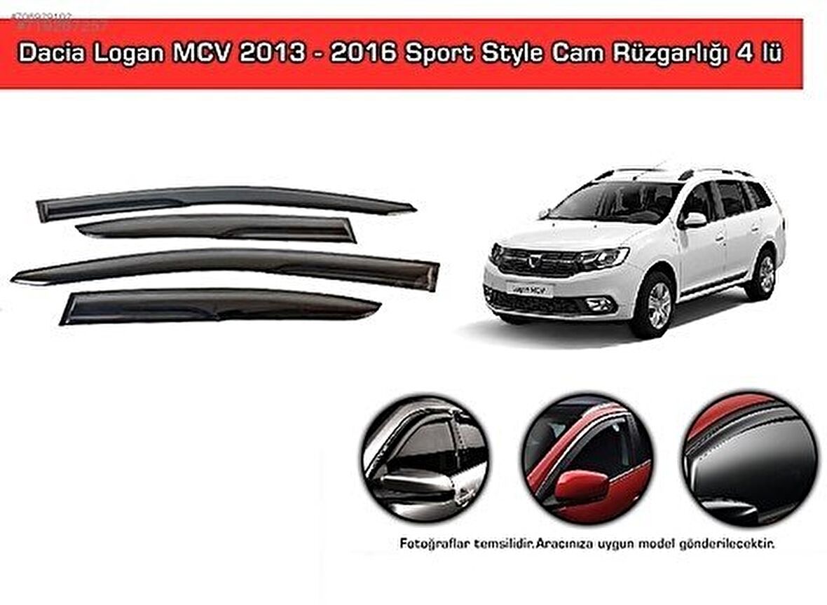 Dacia Logan mcv cam rüzgarlığı mugen 4.lü 2013+