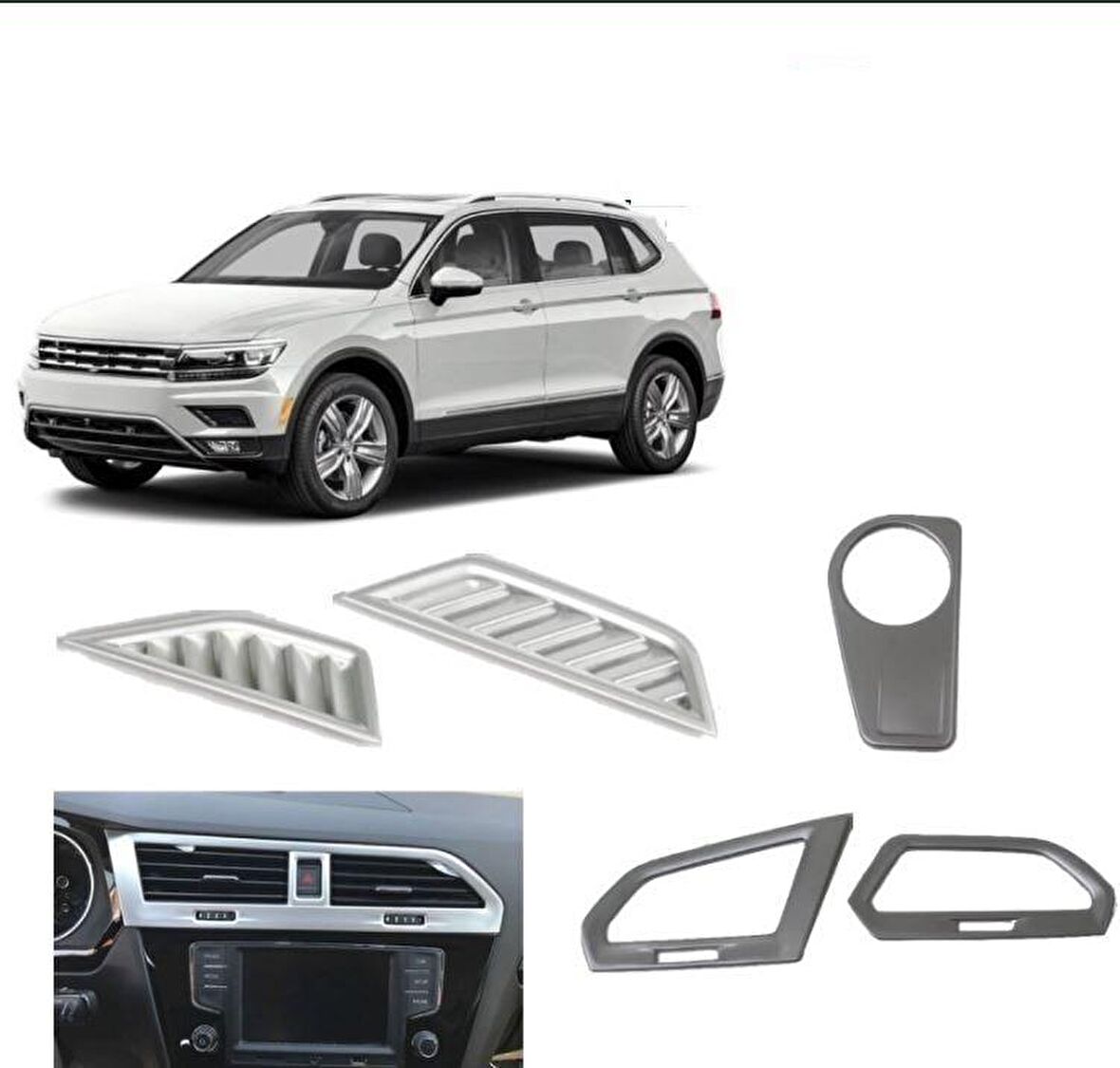 Vw tiguan konsol havalandırma iç kaplama seti 2016+