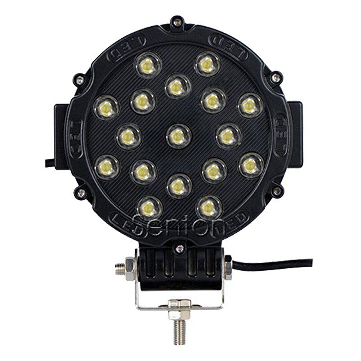 Off road sis lambası ledli 51watt 17 ledli siyah 4x4