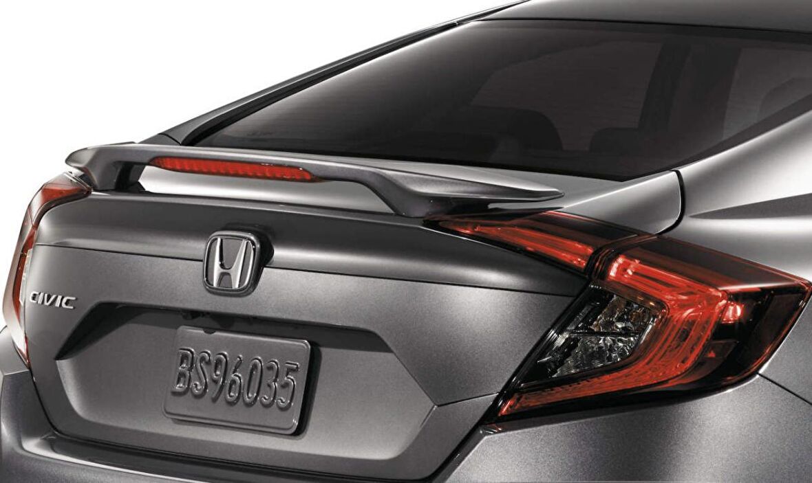 Honda civic fc5 uyumlu bagaj üstü spoiler ışıklı 2016+