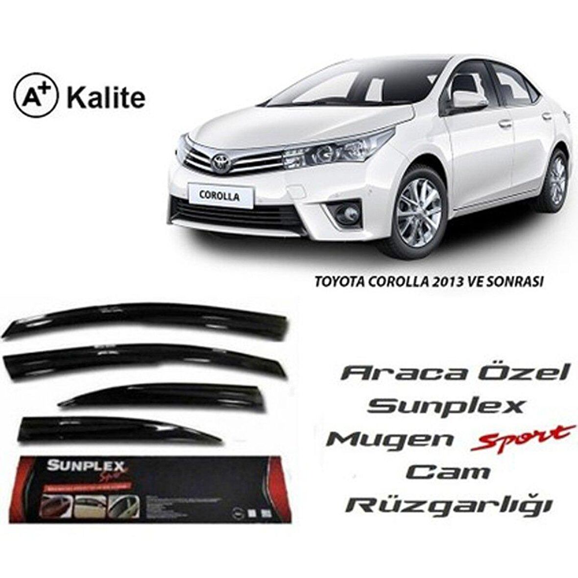 Toyota corolla cam rüzgarlığı 2013+  mugen tip sunplex