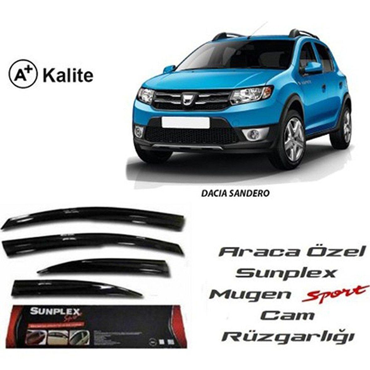 Dacia sandero cam rüzgarlığı mugen tip sunplex 2008+