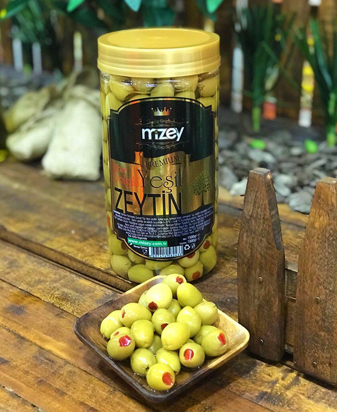 Mizey Yeşil Zeytin 1000 g 