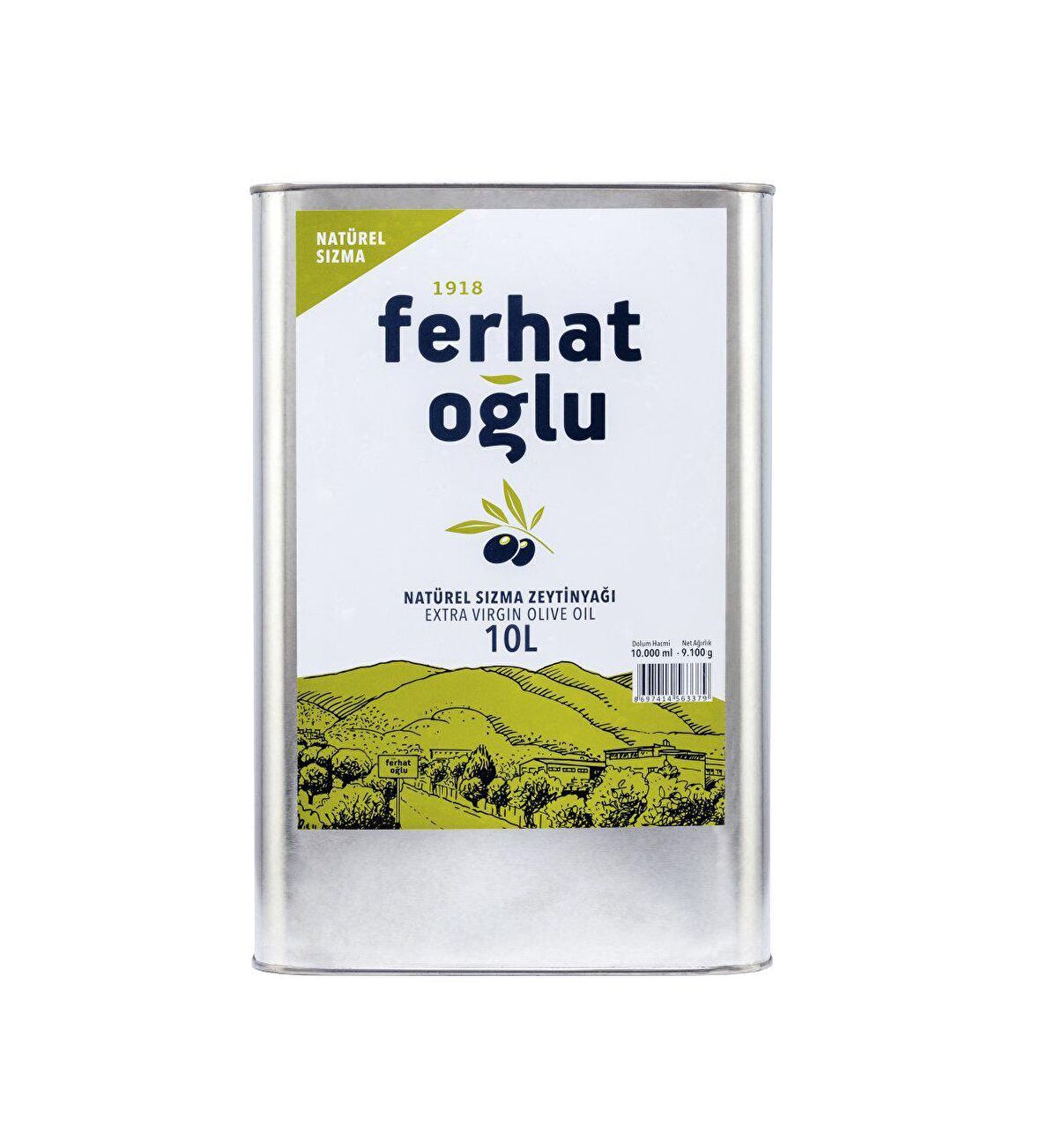 Ferhatoğlu Sızma Zeytinyağı 10 lt Teneke 