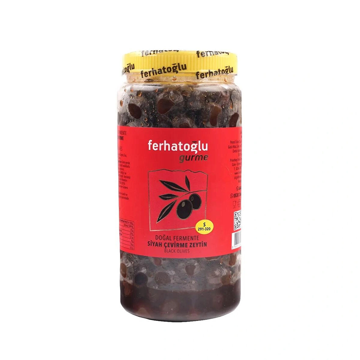 FERHATOĞLU Siyah Çevirme Zeytin 1000 g.(pet ambalaj)