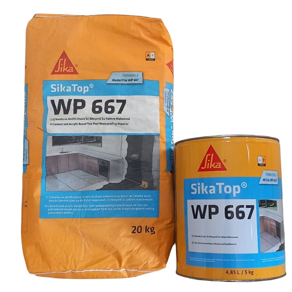SikaTop® WP 667 Yarı Elastik Su Yalıtım Malzemesi 20+5=25 Kg