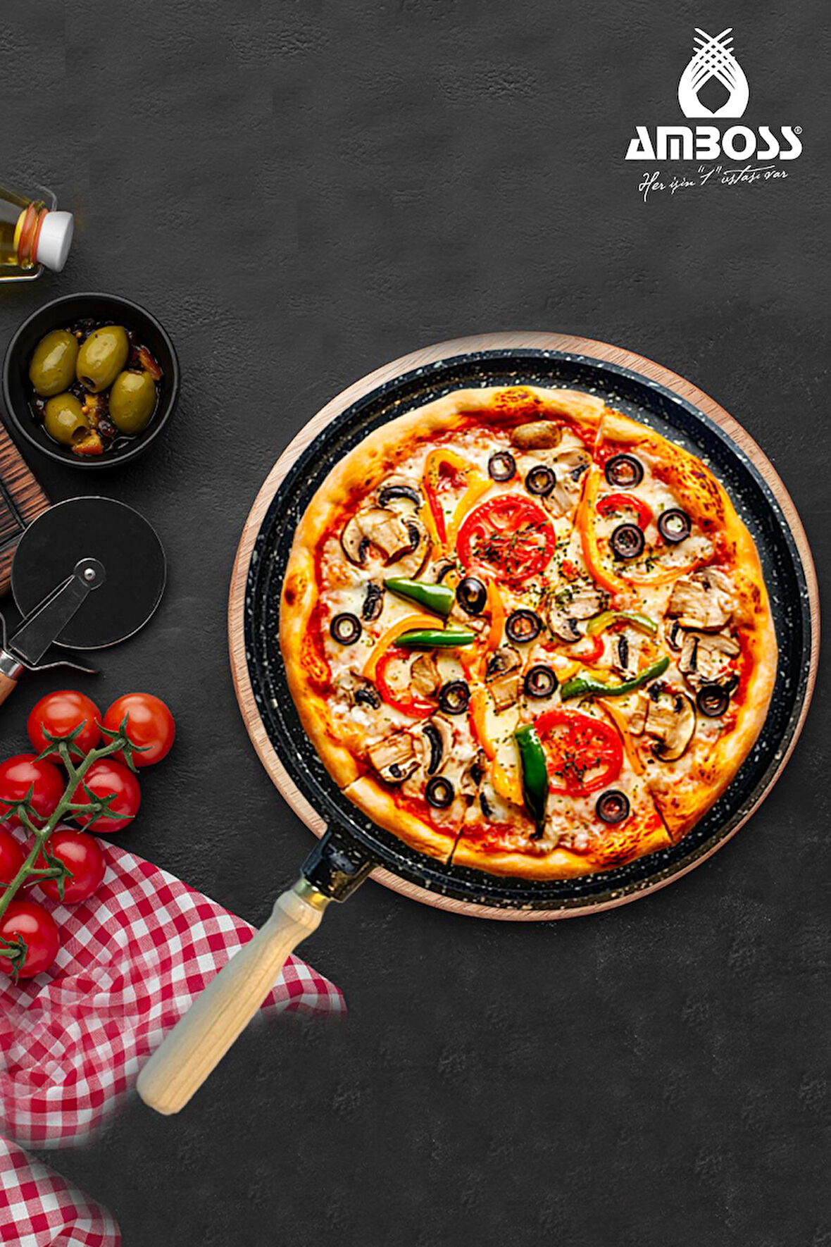 Vento Döküm 36 cm Pizza Gözleme Tavası