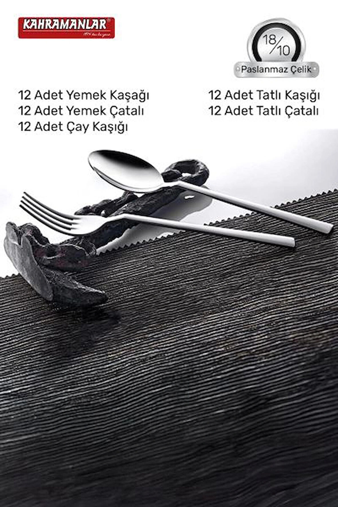 Kahramanlar Ege 60 Parça Çatal Kaşık Seti