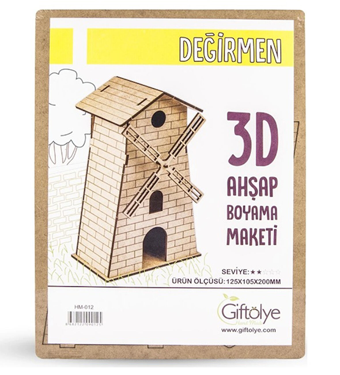 Ahşap Maket 3D Değirmen