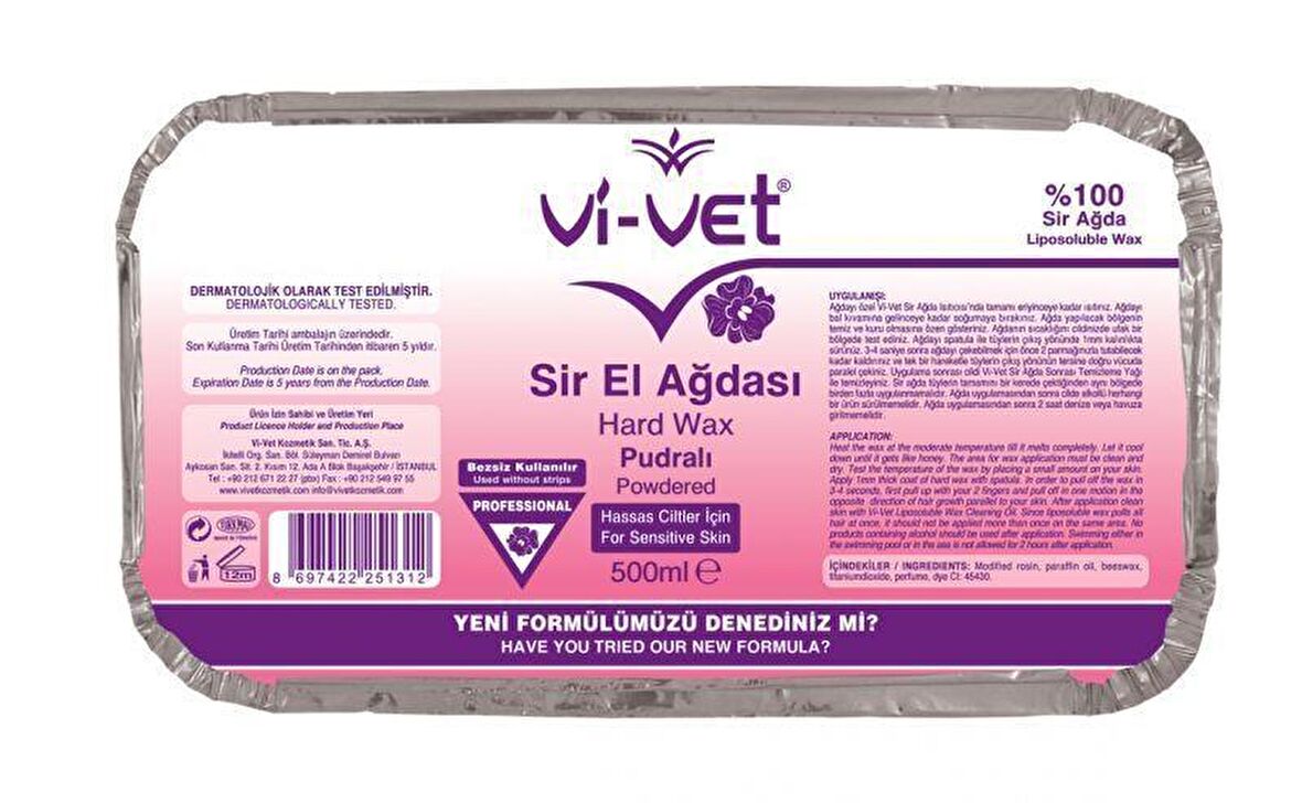  Vi-vet Sir El Ağdası Pudralı Folyo 500ml