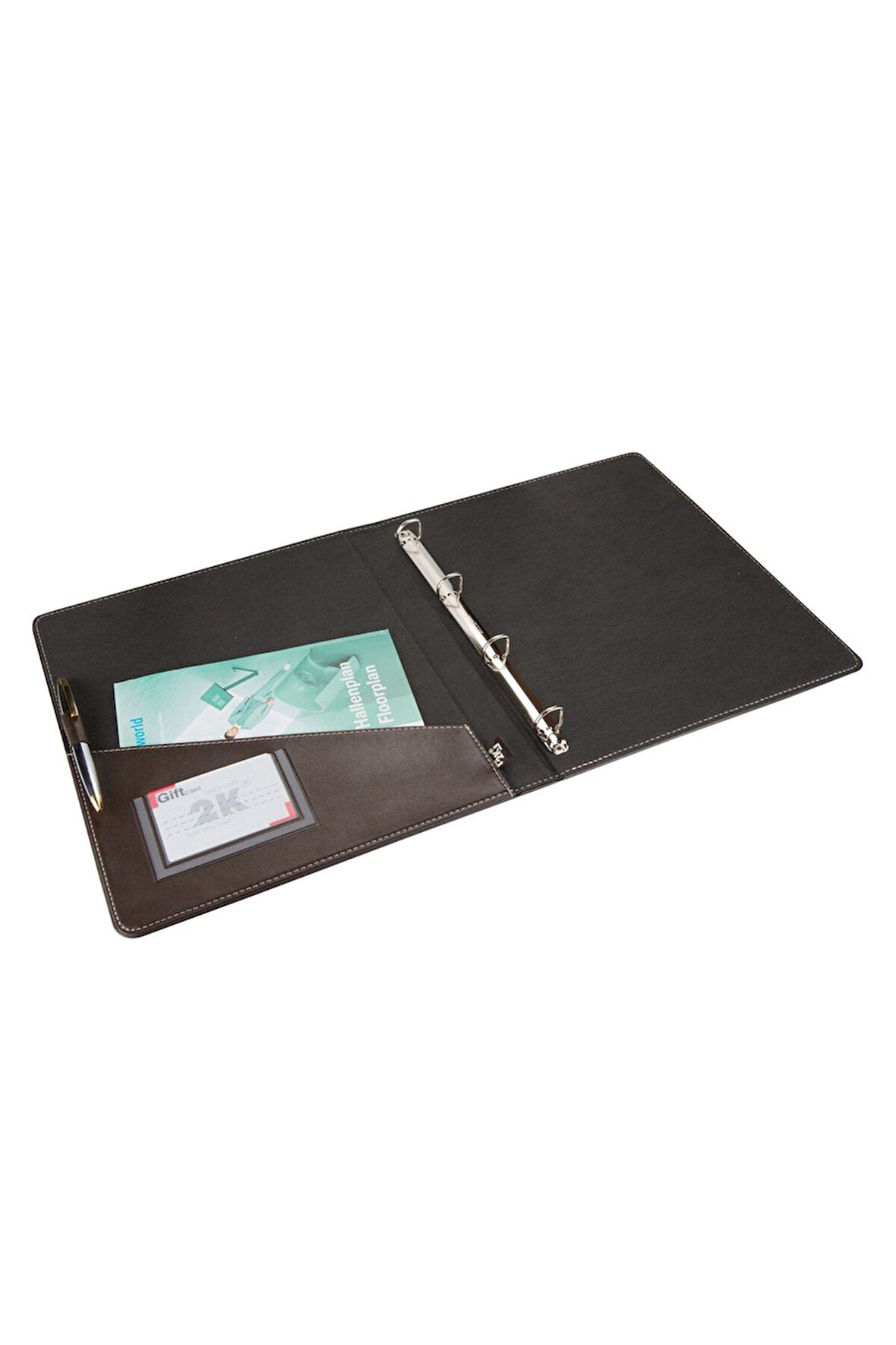 Evrak Sunum Tanıtım Firma Klasörü 2 cm 4 Halkalı A4 150 Yaprak Kapasiteli Ring Binder File Vegan 26,5x32 cm