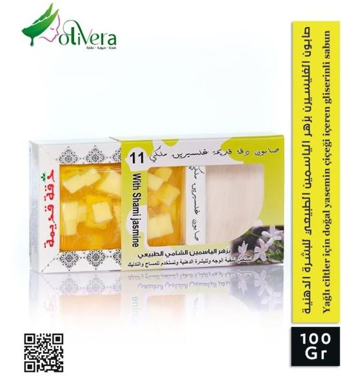 Dakka kadima Doğal yasemin çiçeği içeren gliserinli sabun