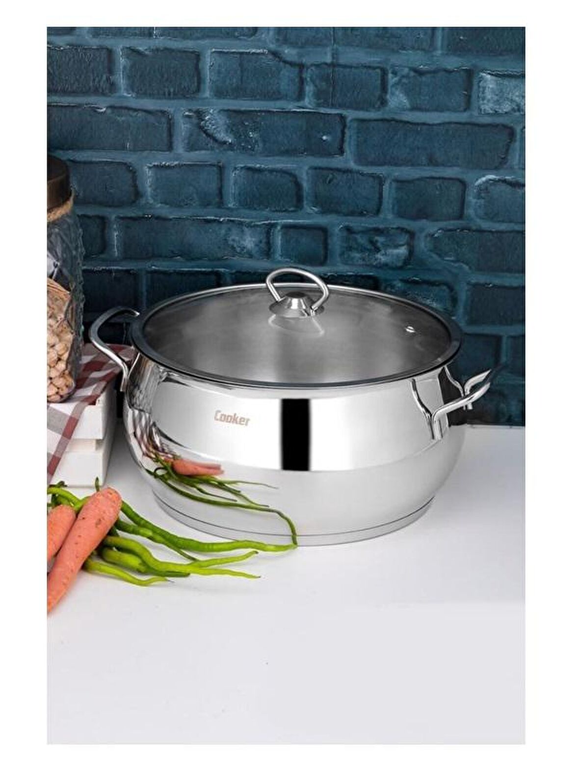 Cooker Lara 26 cm Çelik Derin Tencere