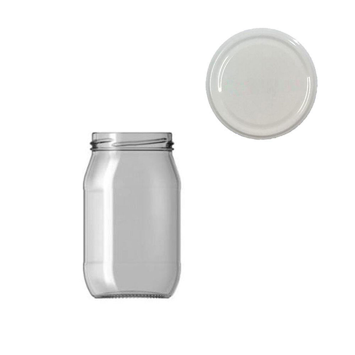 MCS 370 cc Cam Kavanoz Kapaklı 42 Adet Konserve Bal Kavanoz