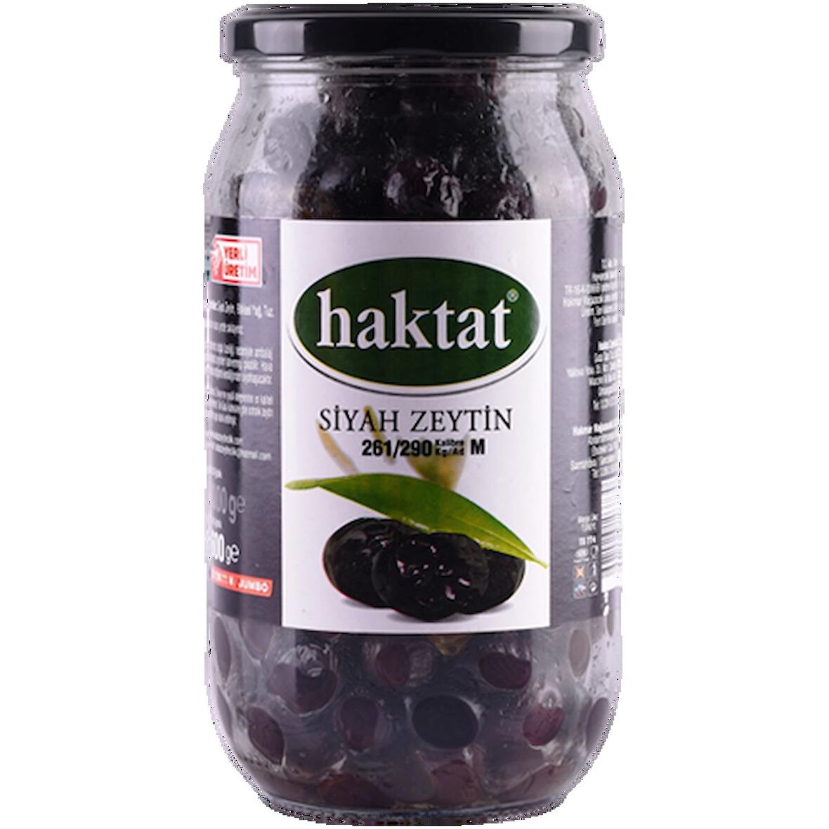 Haktat Jumbo Boy Siyah Zeytin 600 Gr 261-290 Kalibre