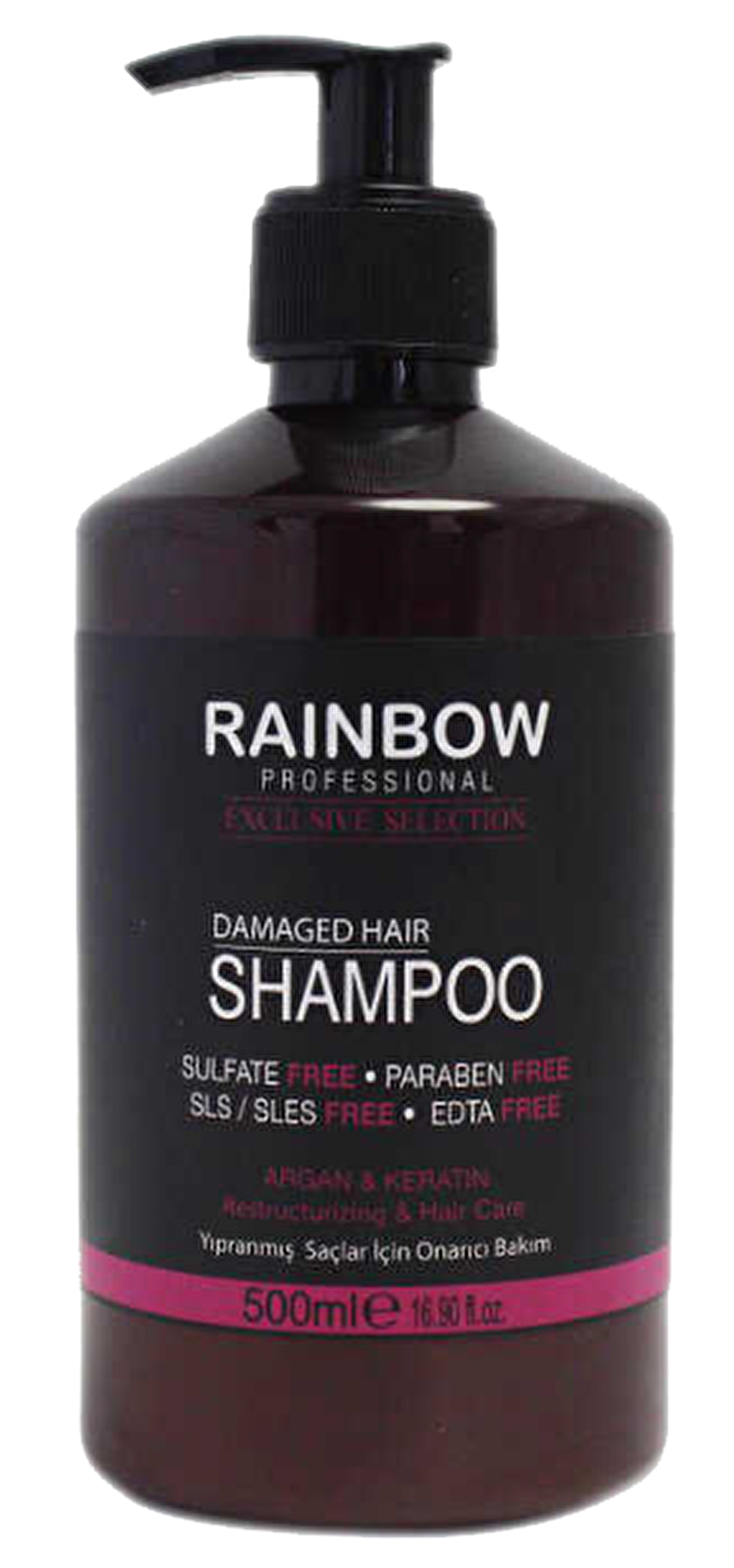 Rainbow Şampuan Yıpranmış Saçlar 500ml Argan&Keratin